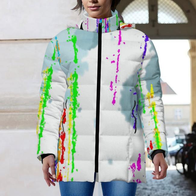 Preview: Warme Winterjacke mit Hundemotiv Alec – Popart Hundemotiv, 96% Polyester, 4% Spandex Unisex, bunt, Größe S-6XL, Schäferhund Mix